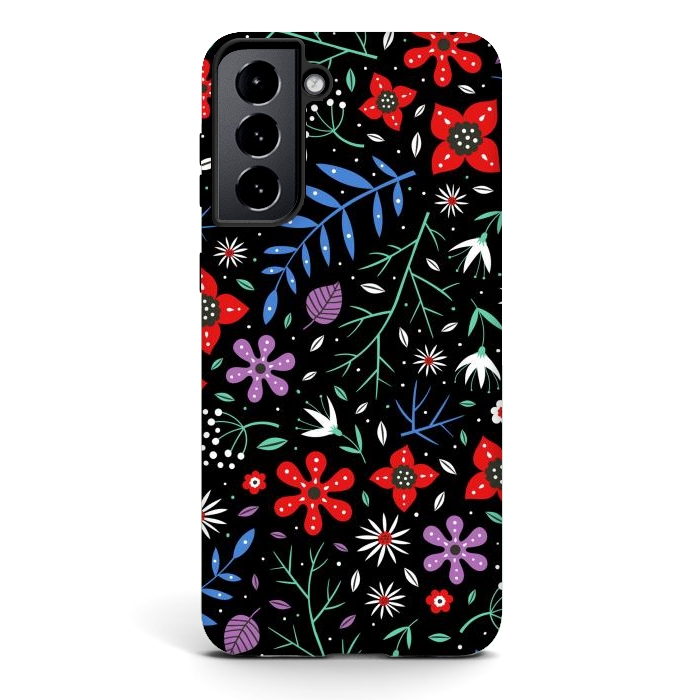 Galaxy S21 StrongFit Small Flower Patterns by ArtsCase