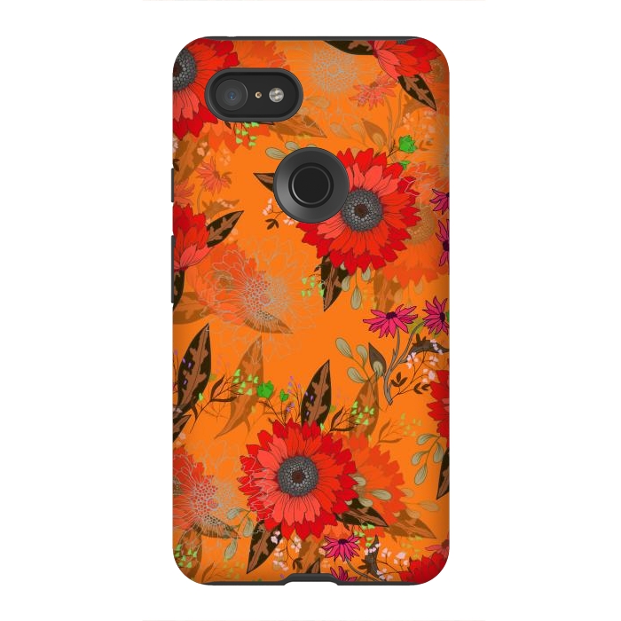 Pixel 3XL StrongFit Sunflowers for October by ArtsCase
