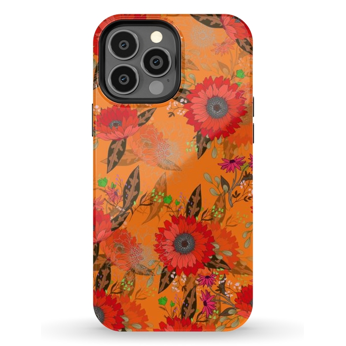 iPhone 13 Pro Max StrongFit Sunflowers for October por ArtsCase