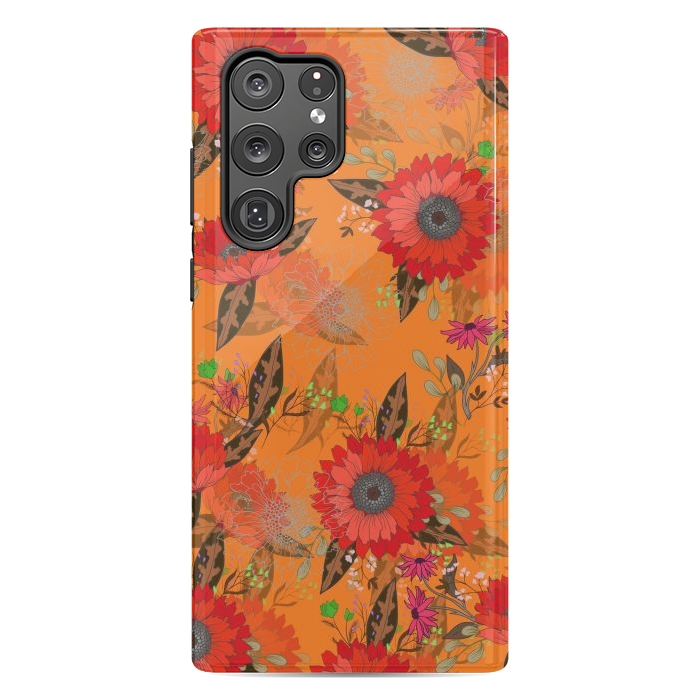 Galaxy S22 Ultra StrongFit Sunflowers for October by ArtsCase