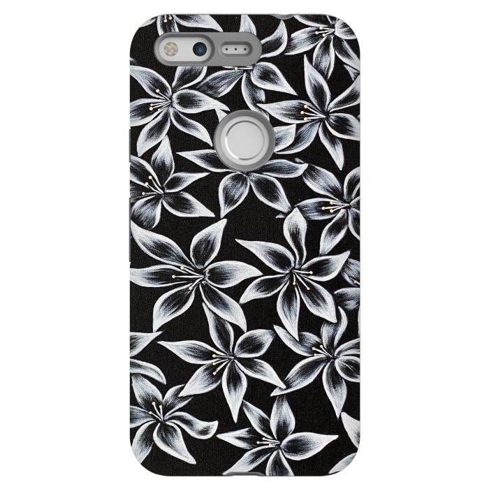 Pixel StrongFit Black & White Lily by Denise Cassidy Wood
