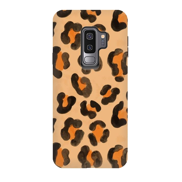 strong console cheekbone Orange Animal print Galaxy S9 plus case | ArtsCase