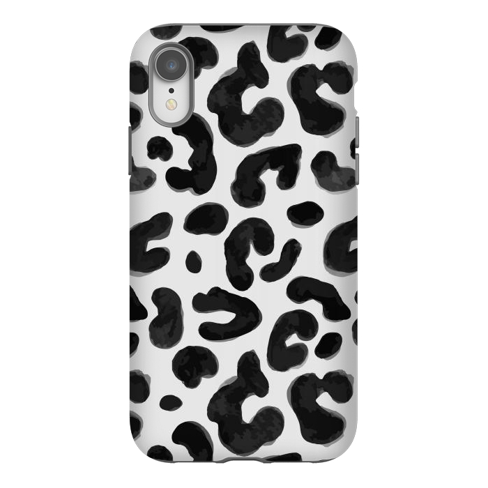 iPhone Xr StrongFit Black Animal Print by ArtsCase