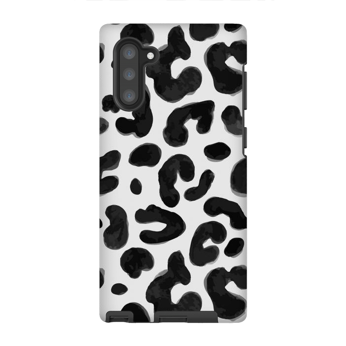 Galaxy Note 10 StrongFit Black Animal Print by ArtsCase