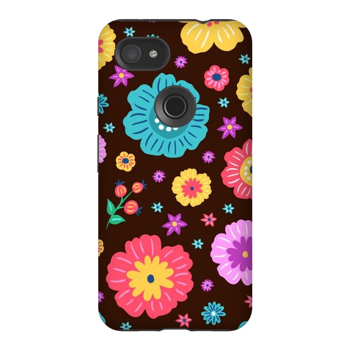 Pixel 3AXL StrongFit Floral Design 000 by ArtsCase