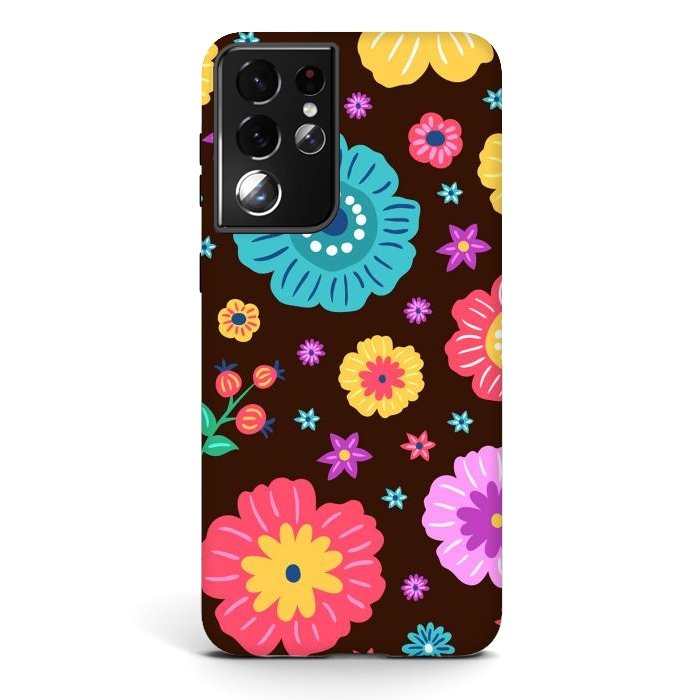 Galaxy S21 ultra StrongFit Floral Design 000 by ArtsCase