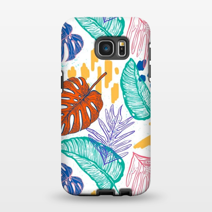 Galaxy S7 EDGE StrongFit Monstera Leaves by ArtsCase
