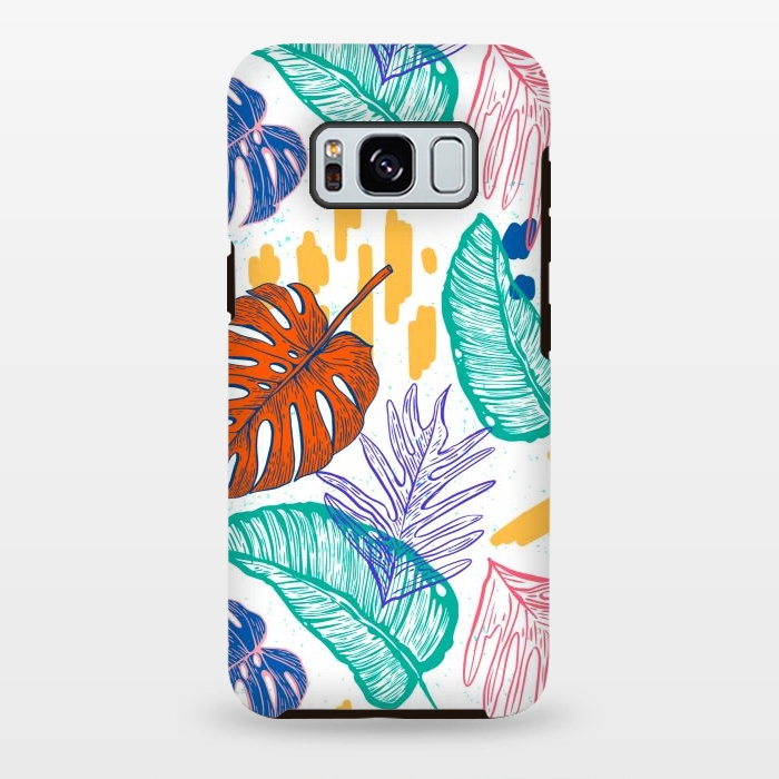 Galaxy S8 plus StrongFit Monstera Leaves by ArtsCase