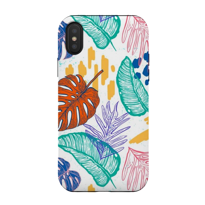 iPhone Xs / X StrongFit Monstera Leaves by ArtsCase