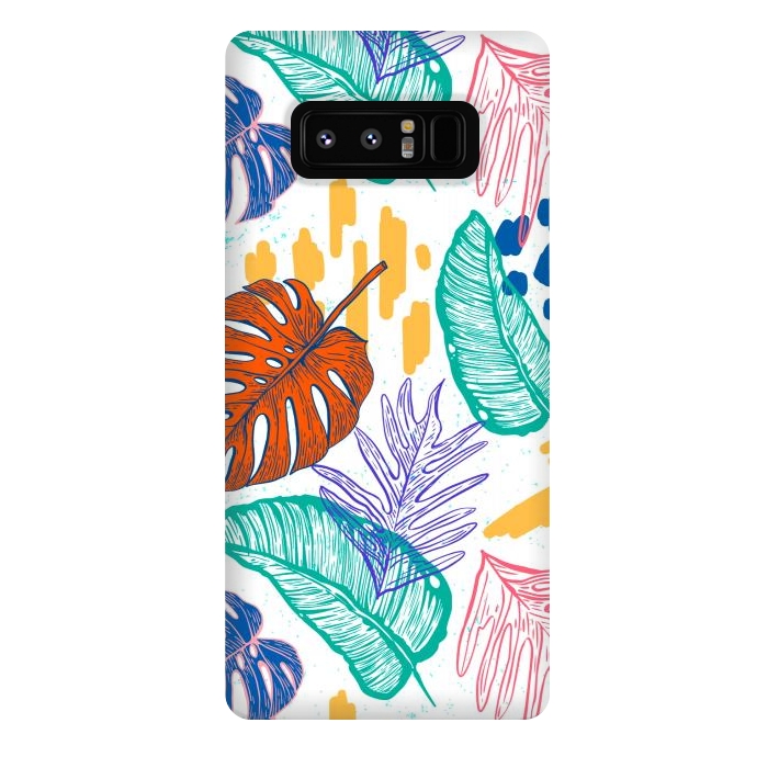 Galaxy Note 8 StrongFit Monstera Leaves by ArtsCase