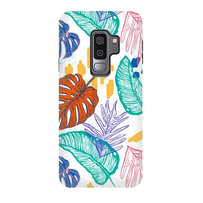 Galaxy S9 plus StrongFit Monstera Leaves by ArtsCase