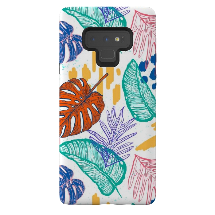 Galaxy Note 9 StrongFit Monstera Leaves by ArtsCase