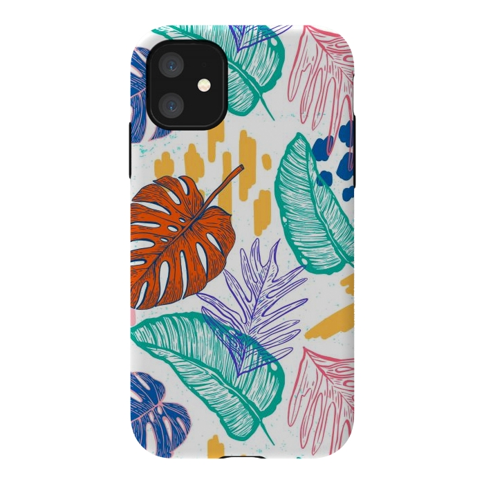 iPhone 11 StrongFit Monstera Leaves by ArtsCase