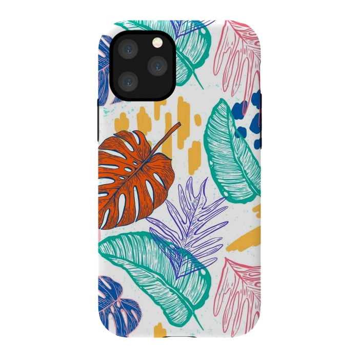 iPhone 11 Pro StrongFit Monstera Leaves by ArtsCase