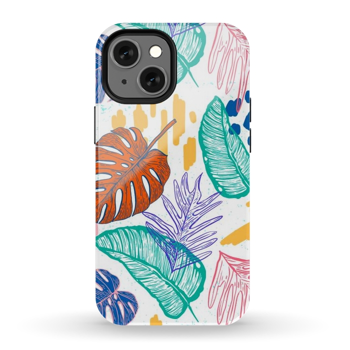 iPhone 12 mini StrongFit Monstera Leaves by ArtsCase