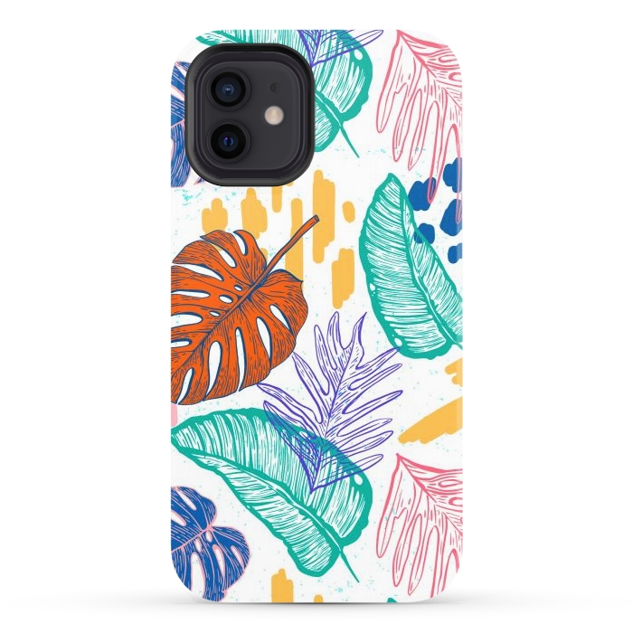 iPhone 12 StrongFit Monstera Leaves by ArtsCase