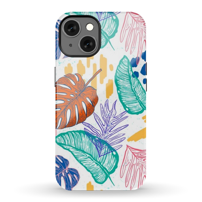 iPhone 13 StrongFit Monstera Leaves by ArtsCase