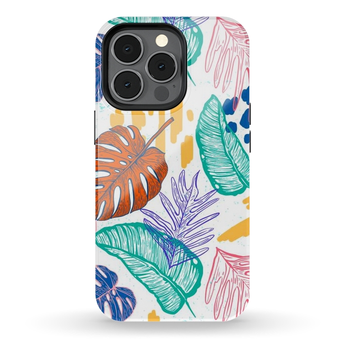 iPhone 13 pro StrongFit Monstera Leaves by ArtsCase