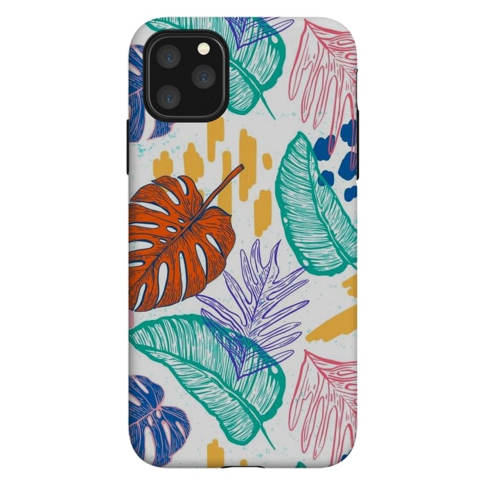 iPhone 11 Pro Max StrongFit Monstera Leaves by ArtsCase