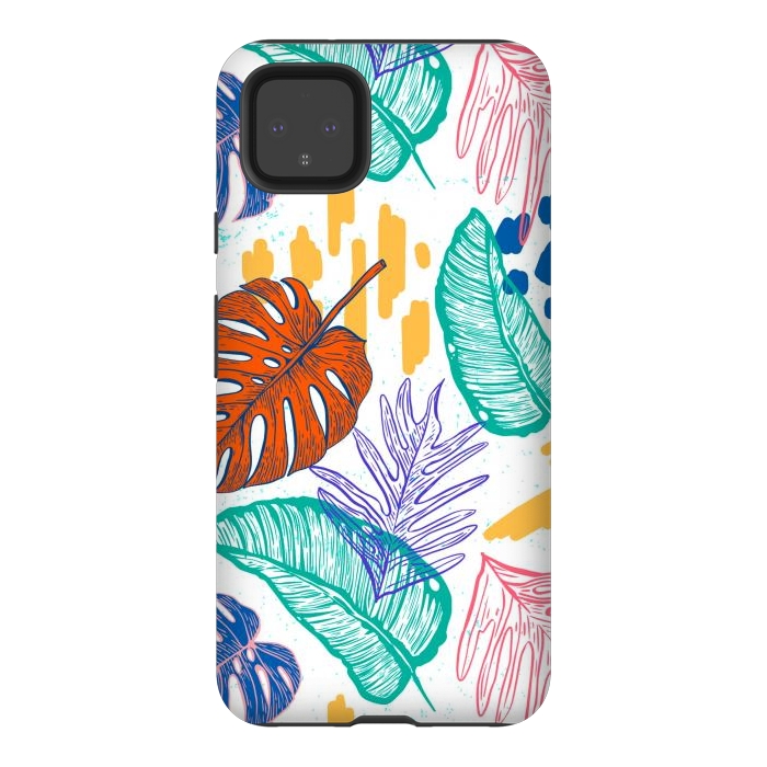 Pixel 4XL StrongFit Monstera Leaves by ArtsCase