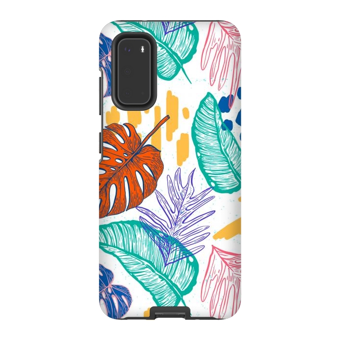 Galaxy S20 StrongFit Monstera Leaves by ArtsCase