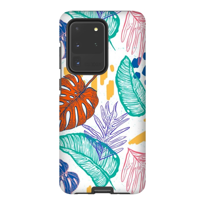 Galaxy S20 Ultra StrongFit Monstera Leaves by ArtsCase