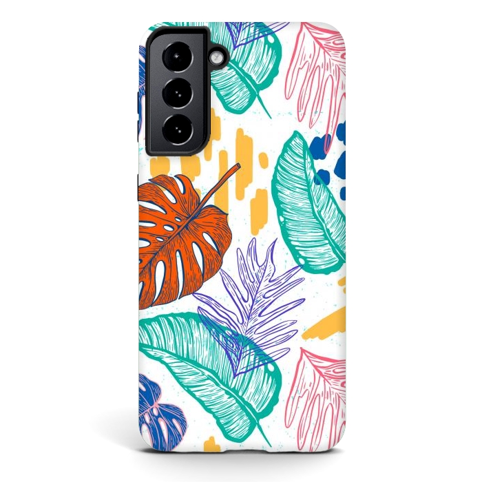 Galaxy S21 plus StrongFit Monstera Leaves by ArtsCase