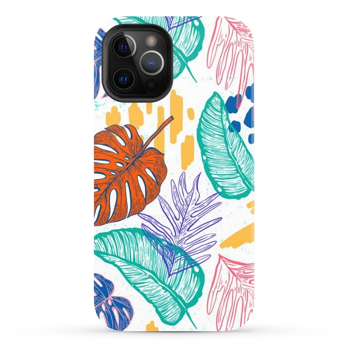iPhone 12 Pro Max StrongFit Monstera Leaves by ArtsCase
