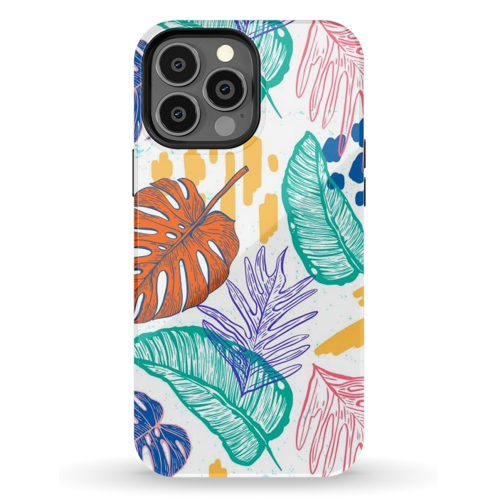 iPhone 13 Pro Max StrongFit Monstera Leaves by ArtsCase