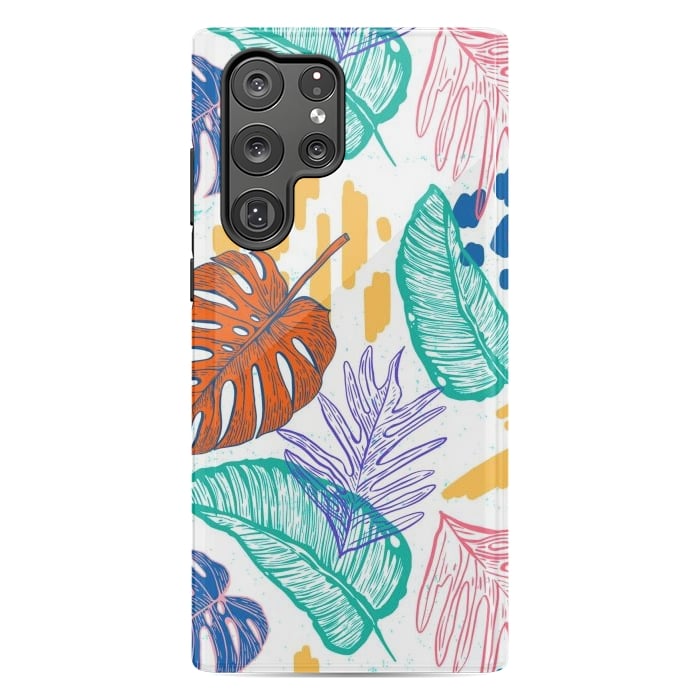 Galaxy S22 Ultra StrongFit Monstera Leaves by ArtsCase
