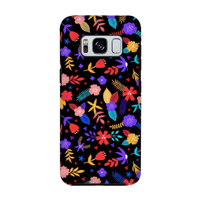 Galaxy S8 StrongFit Multicoulored Floral Design by ArtsCase