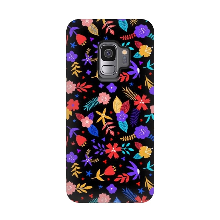 Galaxy S9 StrongFit Multicoulored Floral Design by ArtsCase