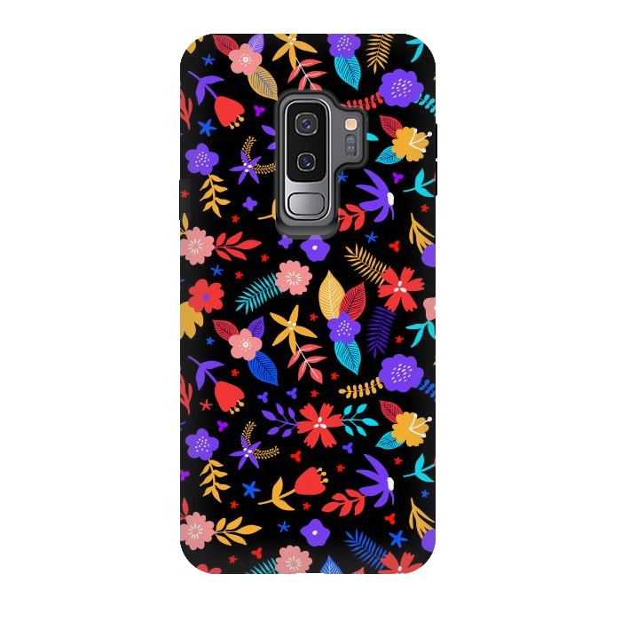 Galaxy S9 plus StrongFit Multicoulored Floral Design by ArtsCase