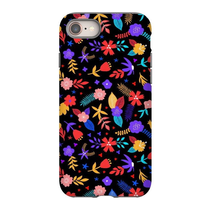 iPhone 8 StrongFit Multicoulored Floral Design by ArtsCase