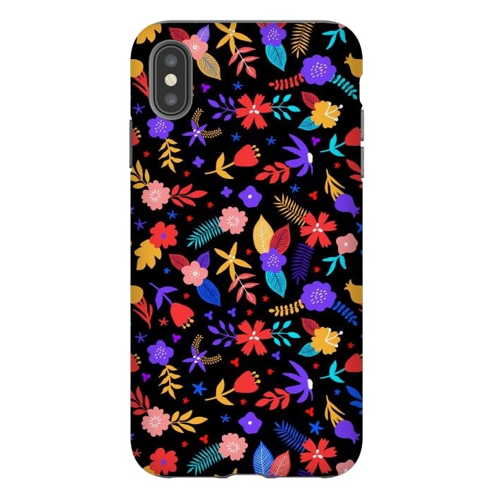 iPhone Xs Max StrongFit Multicoulored Floral Design by ArtsCase
