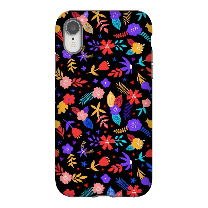 iPhone Xr StrongFit Multicoulored Floral Design by ArtsCase