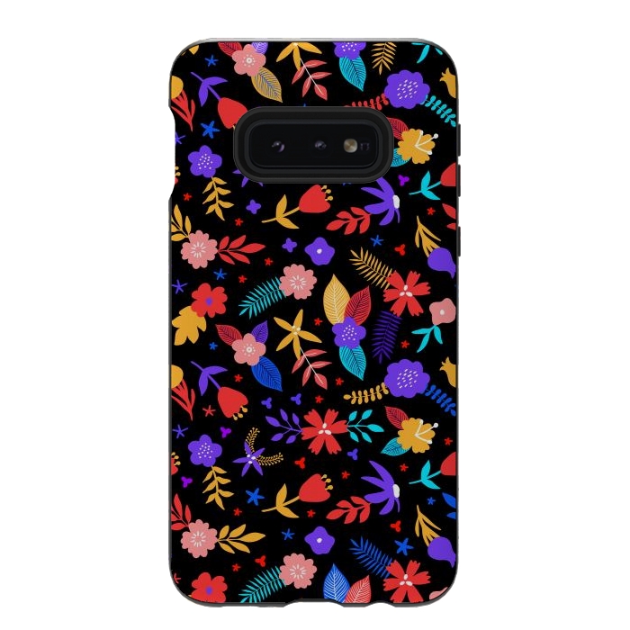 Galaxy S10e StrongFit Multicoulored Floral Design by ArtsCase