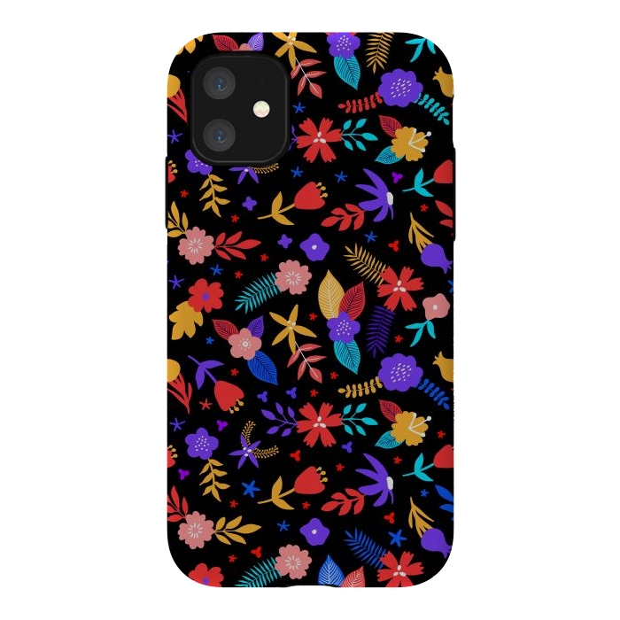 iPhone 11 StrongFit Multicoulored Floral Design by ArtsCase