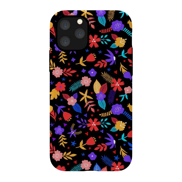 iPhone 11 Pro StrongFit Multicoulored Floral Design by ArtsCase