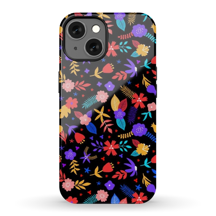 iPhone 13 StrongFit Multicoulored Floral Design by ArtsCase