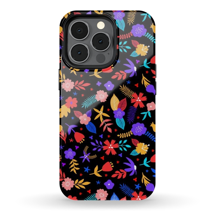 iPhone 13 pro StrongFit Multicoulored Floral Design by ArtsCase