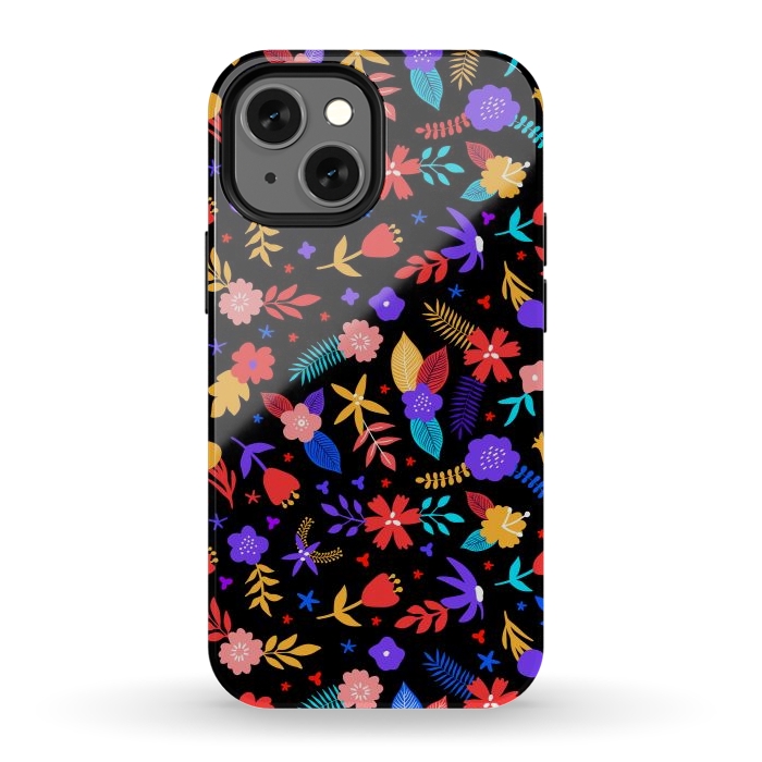 iPhone 13 mini StrongFit Multicoulored Floral Design by ArtsCase