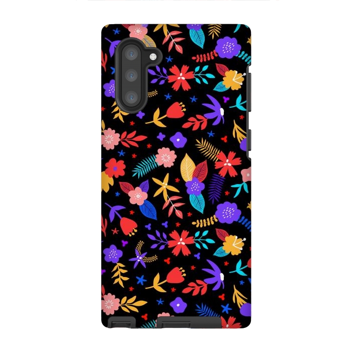 Galaxy Note 10 StrongFit Multicoulored Floral Design by ArtsCase