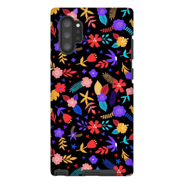 Galaxy Note 10 plus StrongFit Multicoulored Floral Design by ArtsCase