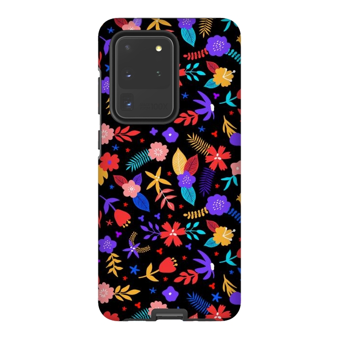 Galaxy S20 Ultra StrongFit Multicoulored Floral Design by ArtsCase