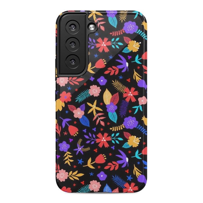 Galaxy S22 StrongFit Multicoulored Floral Design by ArtsCase