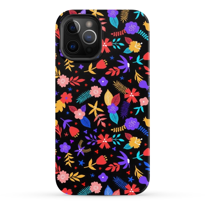 iPhone 12 Pro Max StrongFit Multicoulored Floral Design by ArtsCase