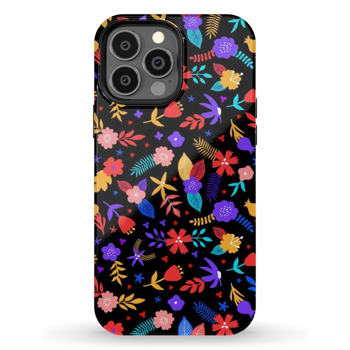 iPhone 13 Pro Max StrongFit Multicoulored Floral Design por ArtsCase