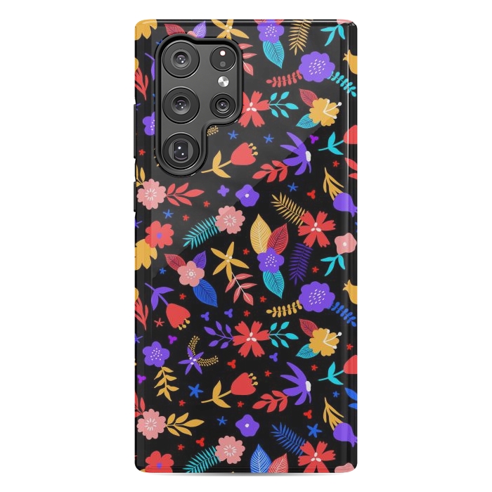 Galaxy S22 Ultra StrongFit Multicoulored Floral Design by ArtsCase