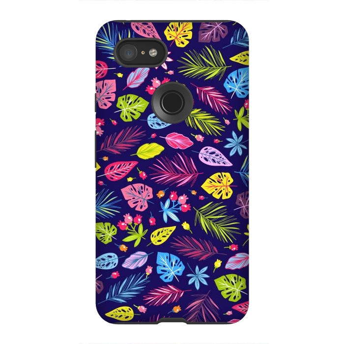 Pixel 3XL StrongFit Summer Coulored Floral Design by ArtsCase